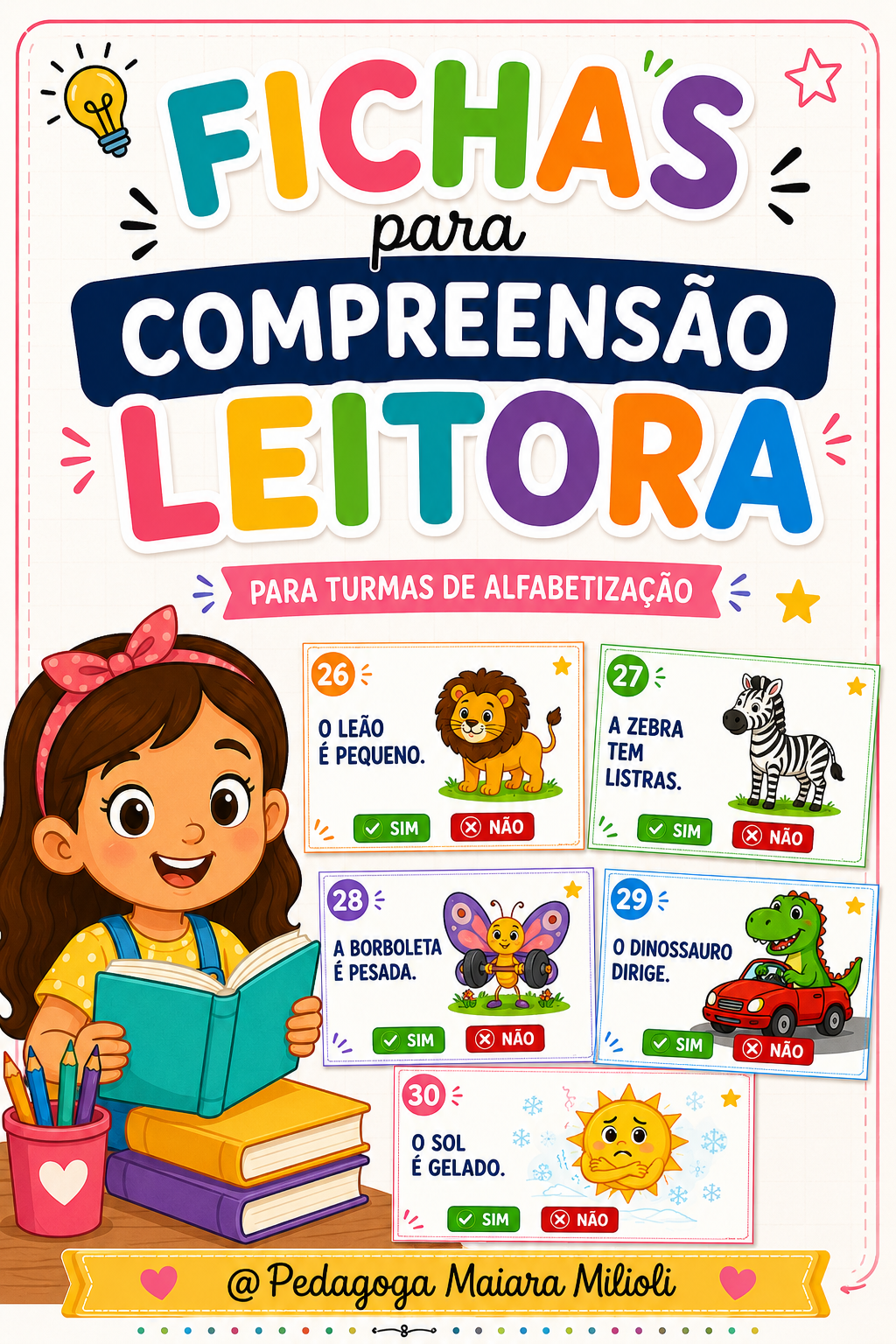Fichas compreensão leitora